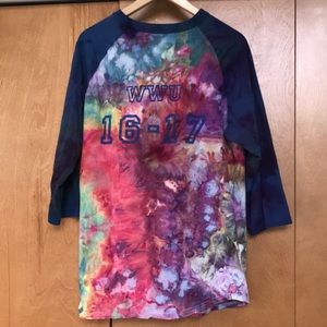 Tie Dye Baseball T-Shirt WWU Men’s Large